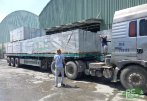 Phước Chi hỗ trợ vận chuyển bê tông khí chưng áp tại Sông Đà Cao Cường